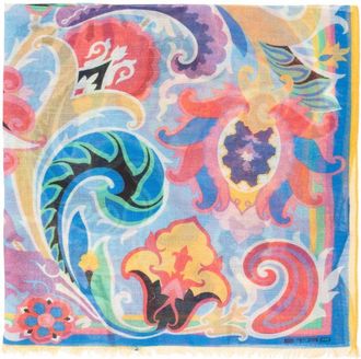 Etro paisley-print scarf - Blue