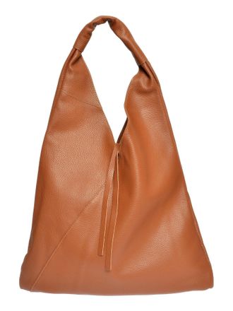 Anna Luchini Brown Rundleer Tas