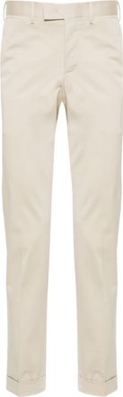 Pantaloni Torino pressed-crease slim-fit tailored trousers - men - Cotton/Elastane - 46 - Neutrals