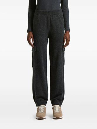 PESERICO cargo pocket trousers - women - Virgin Wool/Silk/Viscose/Cashmere/Polyester - 40 - Grey