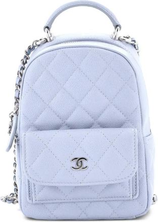 Chanel Classic CC Chain Pocket Quilted Caviar Mini backpack - Blu