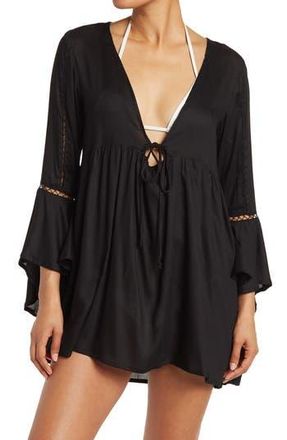 Boho Me Lace Inset Tunic in Black at Nordstrom Rack, Size X-Small
