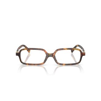 Miu Miu 0mu 01yv Rectangular Tortoiseshell Acetate Eyeglasses