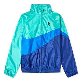 Nike Lab Heritage Jacket Kinetic Green Cobalt Blue AA1569-348