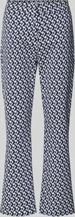 Raffaello Rossi Raffaello Rossi Stoffhose mit geometrischem Allover-Print Modell Maika in Marine, Größe 32