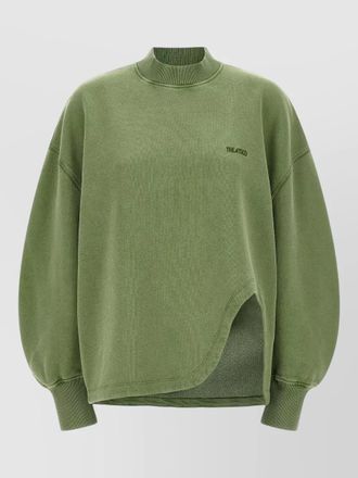 The Attico sweatshirt asymmetric hem ribbed collar cuffs