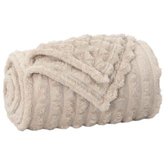 vidaXL Manta Beige 150 X 130 Cm Lana Vidaxl