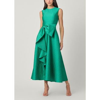 Shoshanna Midnight Laura Emerald Jacquard Dress at Nordstrom, Size 0