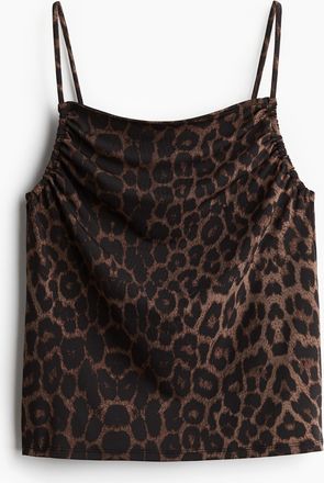 H&M Trägertop mit Raffung - Schwarz