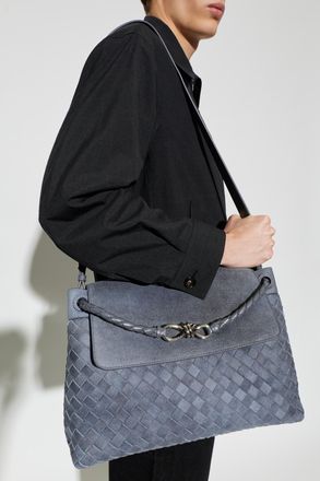 Bottega Veneta Shoulder Bag Andiamo, Mens, Grey