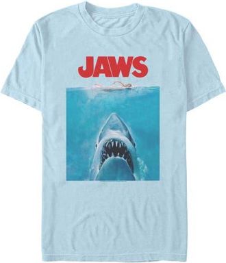Jaws Mens Jaws Oversized Movie Poster Graphic T-Shirt in Light Blue at Nordstrom, Size Xxx-Large