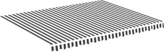 vidaXL Tela De Repuesto Para Toldo Gris Antracita Y Blanco 4,5x3,5 M Vidaxl
