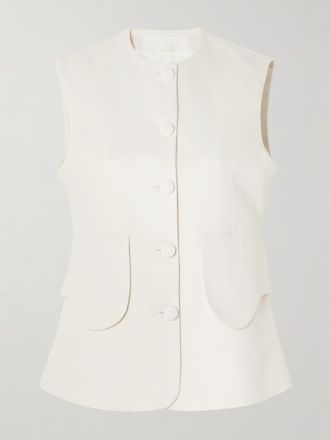 D'Estr&euml;e Paris Gilet In Denim Marianne - Ecru