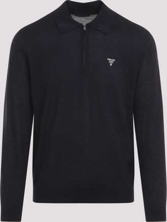 Prada Knitted Wool Polo Shirt