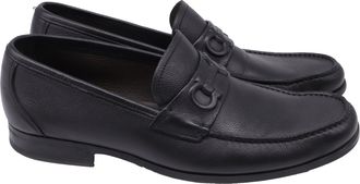Ferragamo Ferragamo Gancini Loafers in Black Leather
