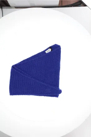 Celine Womens Cashmere Bandana Royal Blue (capra Hircus) Scarf Scarfs