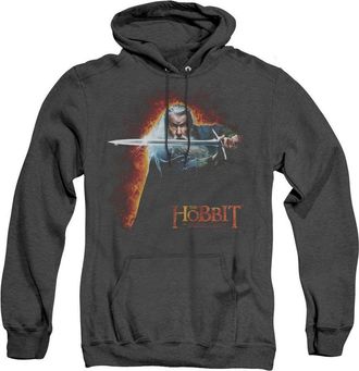 Gildan The Hobbit Secret Fire Adult Heather Hoodie / Hooded Sweatshirt