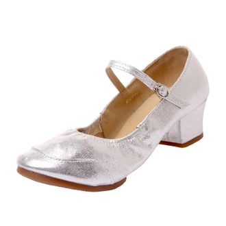 Generic Womens Elegant Solid Color Strap Design Flexible Rubber Sole Low Heel Comfortable Dance Sandals for Everyday Wear (Clear, 7)