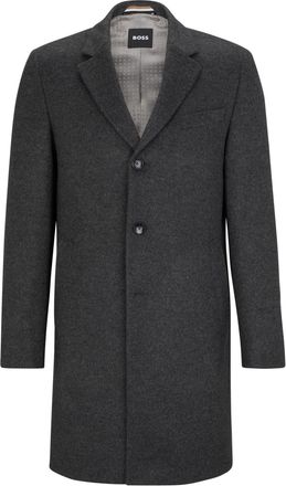 HUGO BOSS Mens Hyde Tailored Fit Long Formal Coat in Grey - Size 38 (Chest)