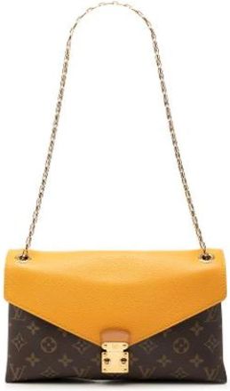 Louis Vuitton Pre-owned Pallas Chain - Dames - Vintage Schoudertas - Bruin - ONE Size - Leer - Vintage