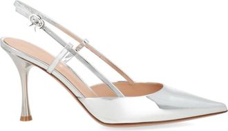 Gianvito Rossi Silver Slingback Pumps