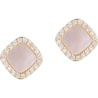 Adornia Mother of Pearl Stud Earrings in White at Nordstrom Rack