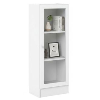 Dmora Dmora - Estante Para Libros Alexiane, Estante De Oficina, Porta Libros M&oacute;vil, Biblioteca, 41x28 H107 Cm, Blanco