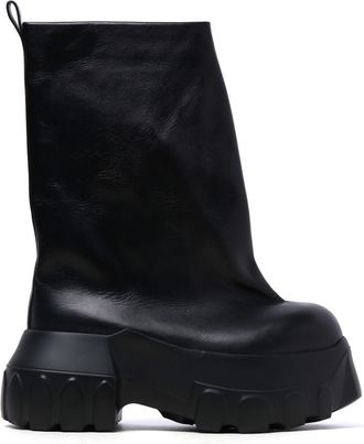 Rick Owens mid-calf leather boots - Black