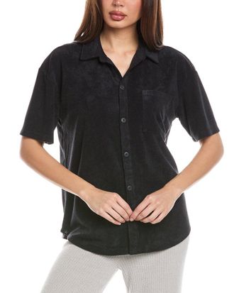 Barefoot Dreams Cozyterry Button-Down Shirt