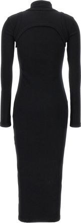 Off-white Embroidered Logo Dress - Black