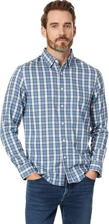 Faherty The Movement Shirt Mens Clothing Seaside Blue Plaid : 2XL, Nylon/Lyocell/Elastane