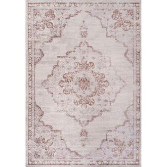 Jonathan Y Designs Alhambra Ornate Medallion Modern Area Rug in Cream/red at Nordstrom, Size 5Ft 0In X 8Ft 0In