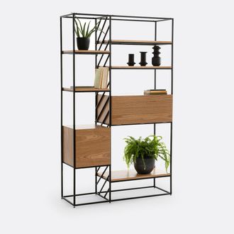 La Redoute Interieurs Boekenkastrek, van ijzer en eikenfineer, VAULTY