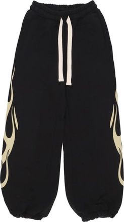Vision Of Super Vlammenprint Lichtgewicht Trainingsbroek - Dames - Sweatpants - Zwart - L - Katoen - Broeken