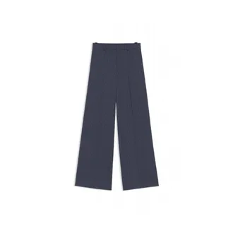 HUGO BOSS Broeken, Dames, Blauw, XS, Polyester, Hasmina Wijde Broek