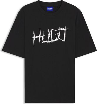 HUGO BOSS Logo-artwork T-shirt in cotton jersey