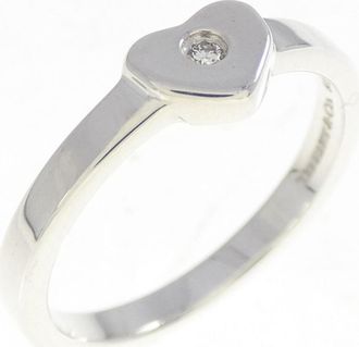 Tiffany & Co. Heart Silver 925 Band Ring (Pre-Owned)