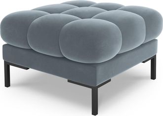 BLOOMINGLOFT Design-Pouf Mamaia Samt - Beine Schwarz