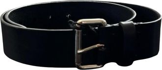 Douuod Accessoires, Dames, Zwart, 75 CM, Leer, Roller Buckle Belt