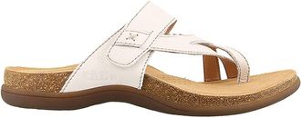 Taos Womens Perfect Leather Casual Sandals In White Leather