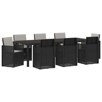 vidaXL Conjunto De Comedor De Jard&iacute;n 9 Pcs Antracita Y Gris Claro Pp Vidaxl