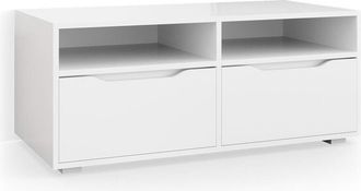 Vicco Mueble bajo para tv Ruben, Blanco, 100.2 x 42.5 cm