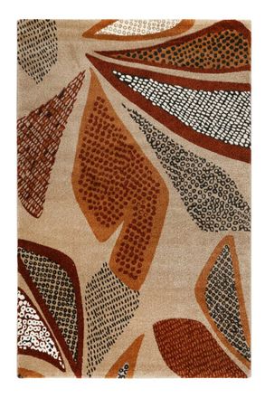 Esprit Alfombra tejida con motivos vegetales beige 133x200