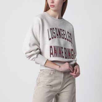 Anine Bing Harry Shrunken La beige m&eacute;lange sweatshirt