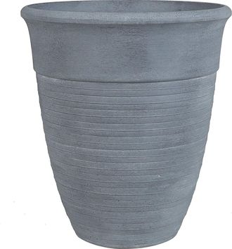 Beliani Beliani - Maceta De Mezcla De Piedra Gris 43 Cm Poliresina Katalima