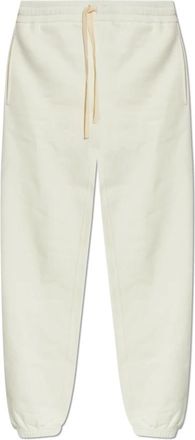 Jil Sander Sweatpants, female, Beige, Size: XS Sweatpants with Ankle Cuffs