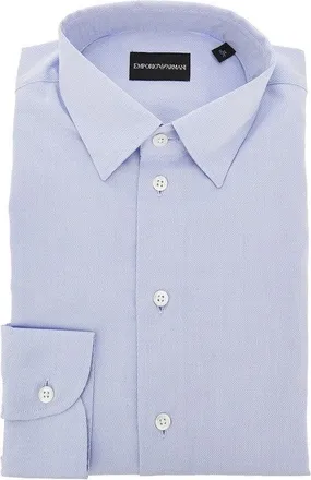 Emporio Armani Micro-textured cotton shirt Man 39