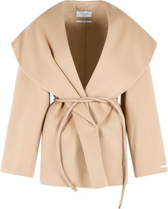 Sportmax Uguale Brown Virgin Wool Jacket