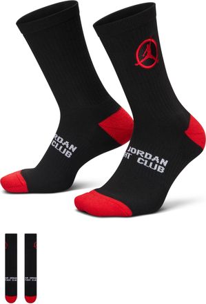 Nike Jordan Flight Club Cushioned Crew Socks in Black | IF3502-010