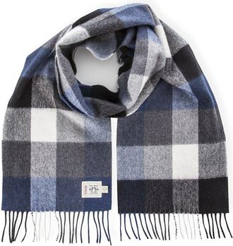 Avoca Merino Wool Scarf Navy/Grey